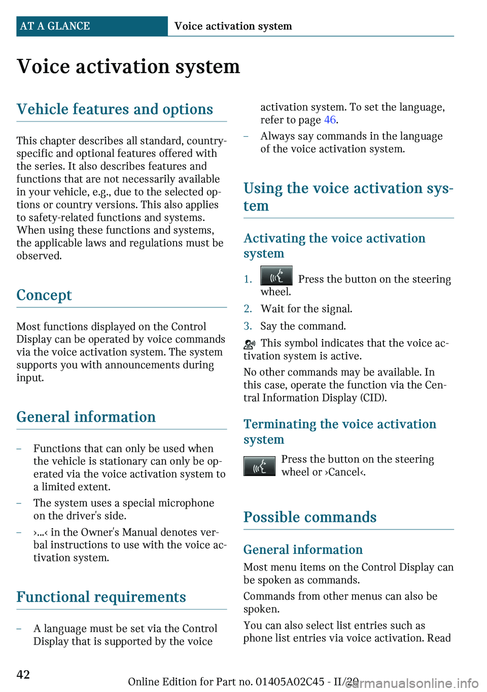 MINI COOPER CONVERTIBLE 2021  Owners Manual �V�
