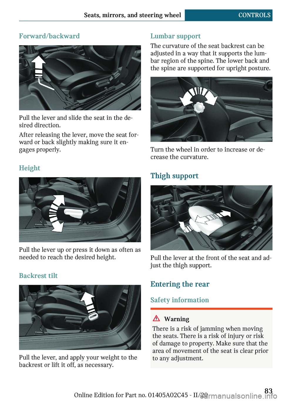 MINI COOPER CONVERTIBLE 2021  Owners Manual �F�