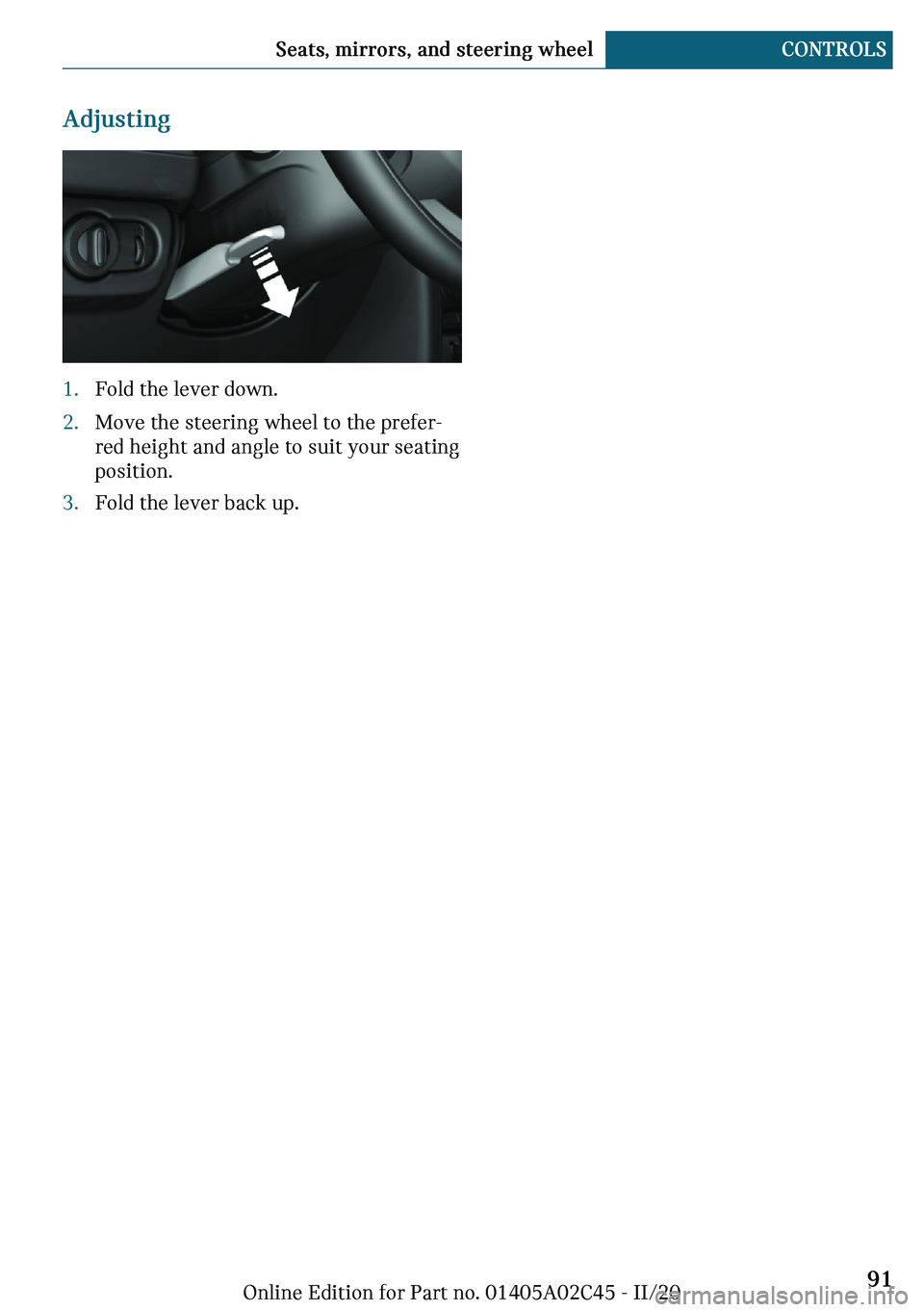 MINI COOPER CONVERTIBLE 2021  Owners Manual ��