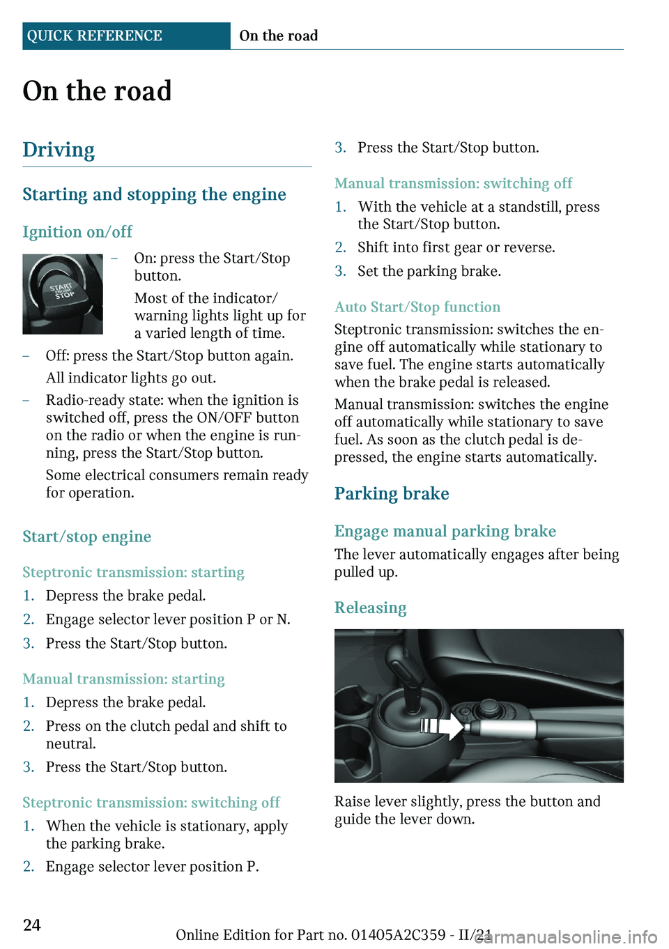 MINI COOPER CONVERTIBLE 2022  Owners Manual �O�n��