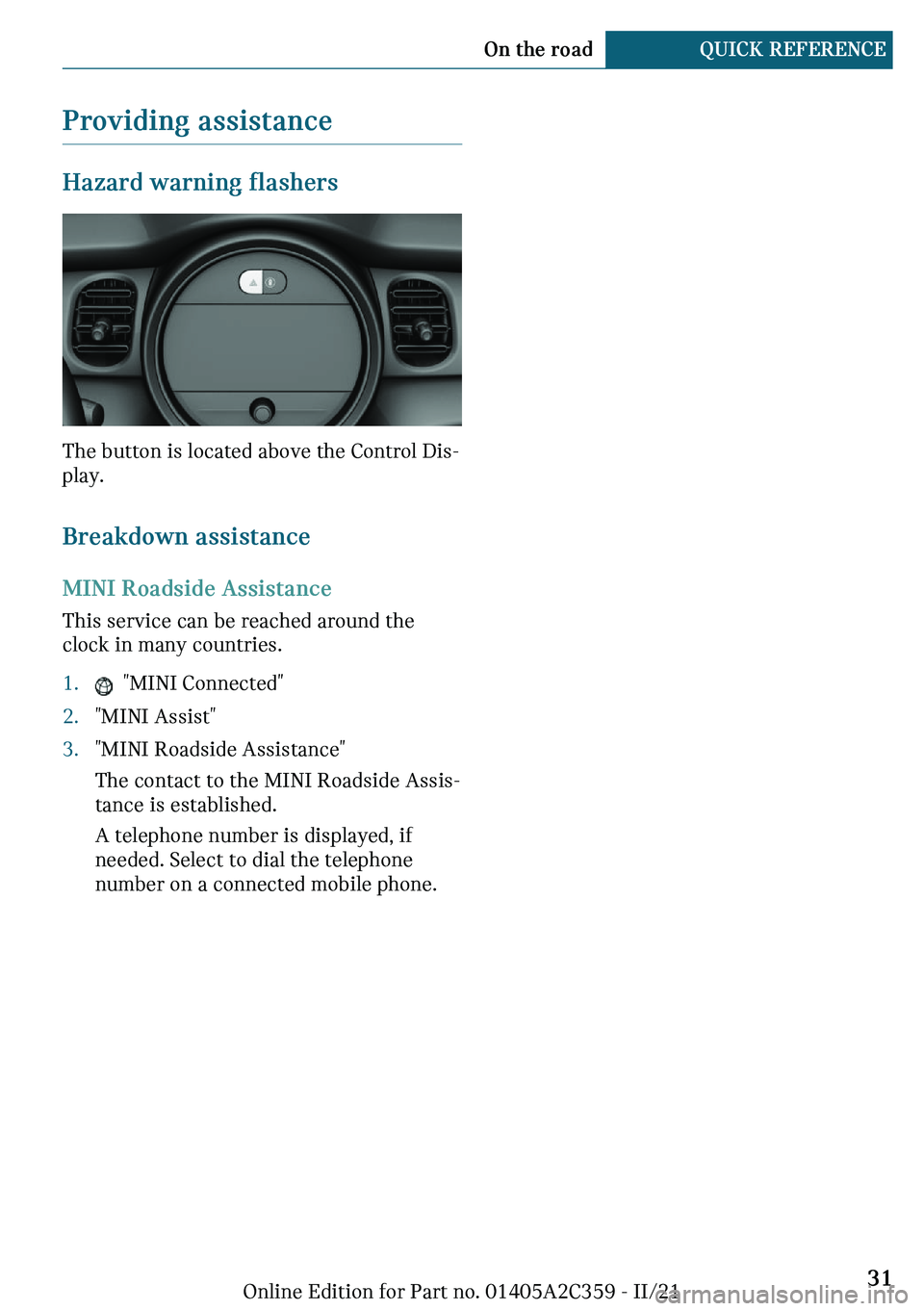 MINI COOPER CONVERTIBLE 2022  Owners Manual �\�r�