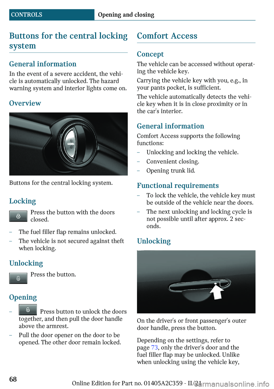 MINI COOPER CONVERTIBLE 2022  Owners Manual �B�
