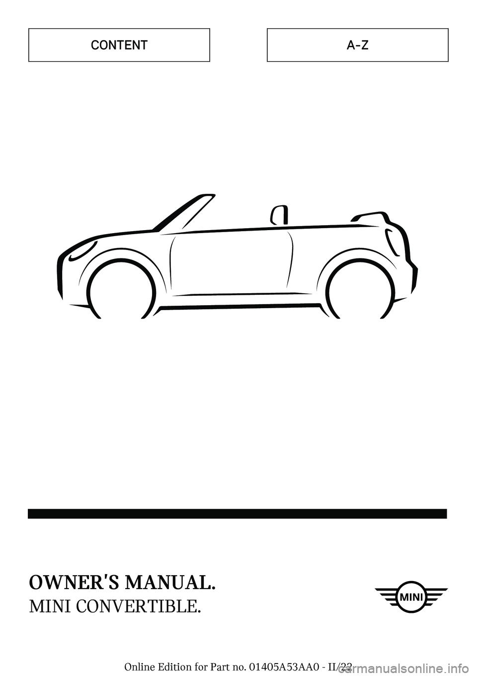 MINI COOPER CONVERTIBLE 2023  Owners Manual �O�W�N��`