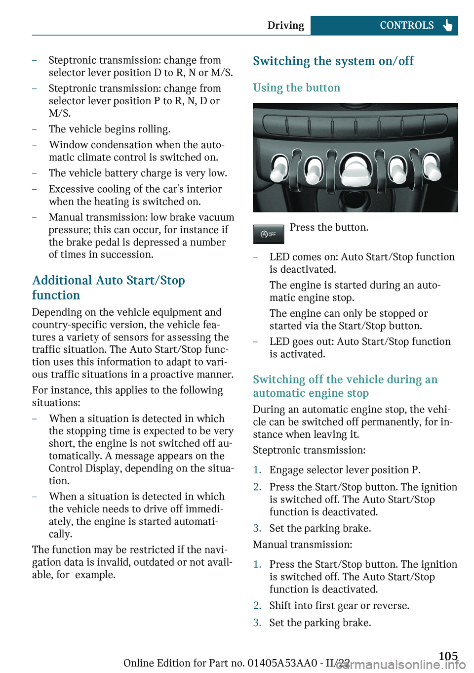 MINI COOPER CONVERTIBLE 2023  Owners Manual 