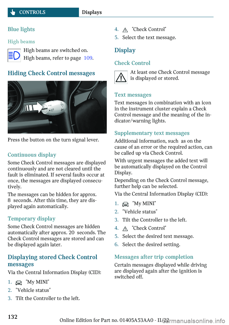 MINI COOPER CONVERTIBLE 2023  Owners Manual �B�