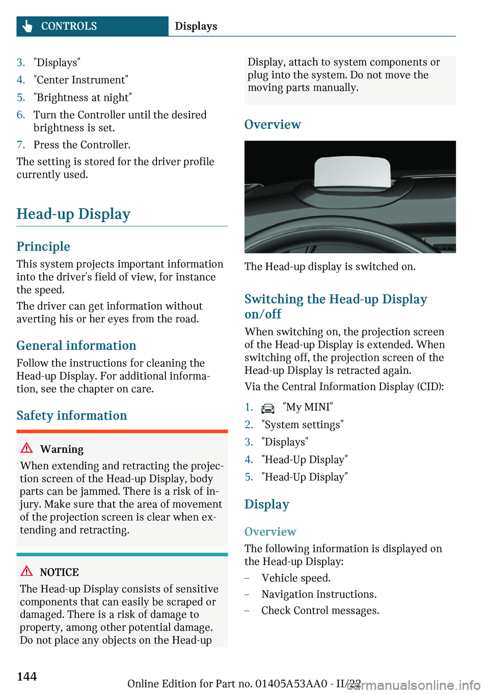 MINI COOPER CONVERTIBLE 2023  Owners Manual c