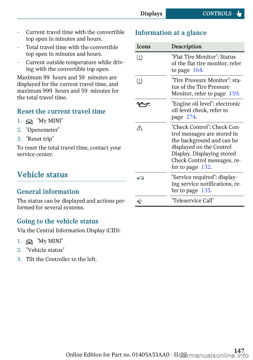 MINI COOPER CONVERTIBLE 2023  Owners Manual 