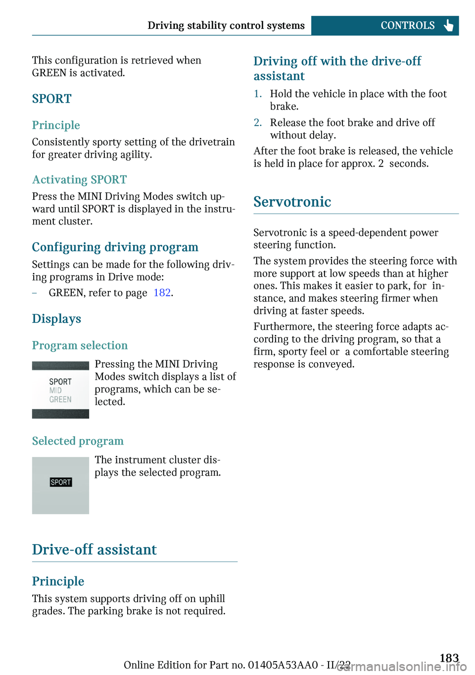 MINI COOPER CONVERTIBLE 2023  Owners Manual �m�