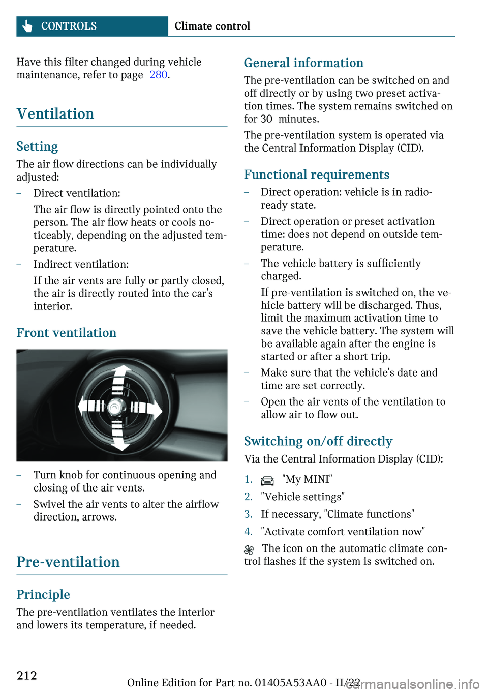 MINI COOPER CONVERTIBLE 2023  Owners Manual �*�