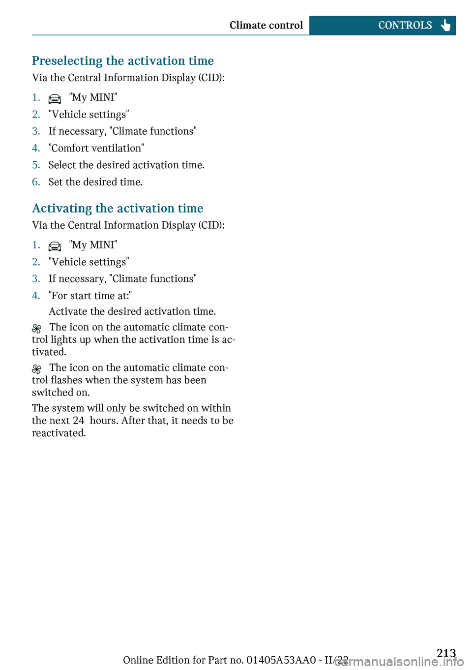 MINI COOPER CONVERTIBLE 2023  Owners Manual �\�r�