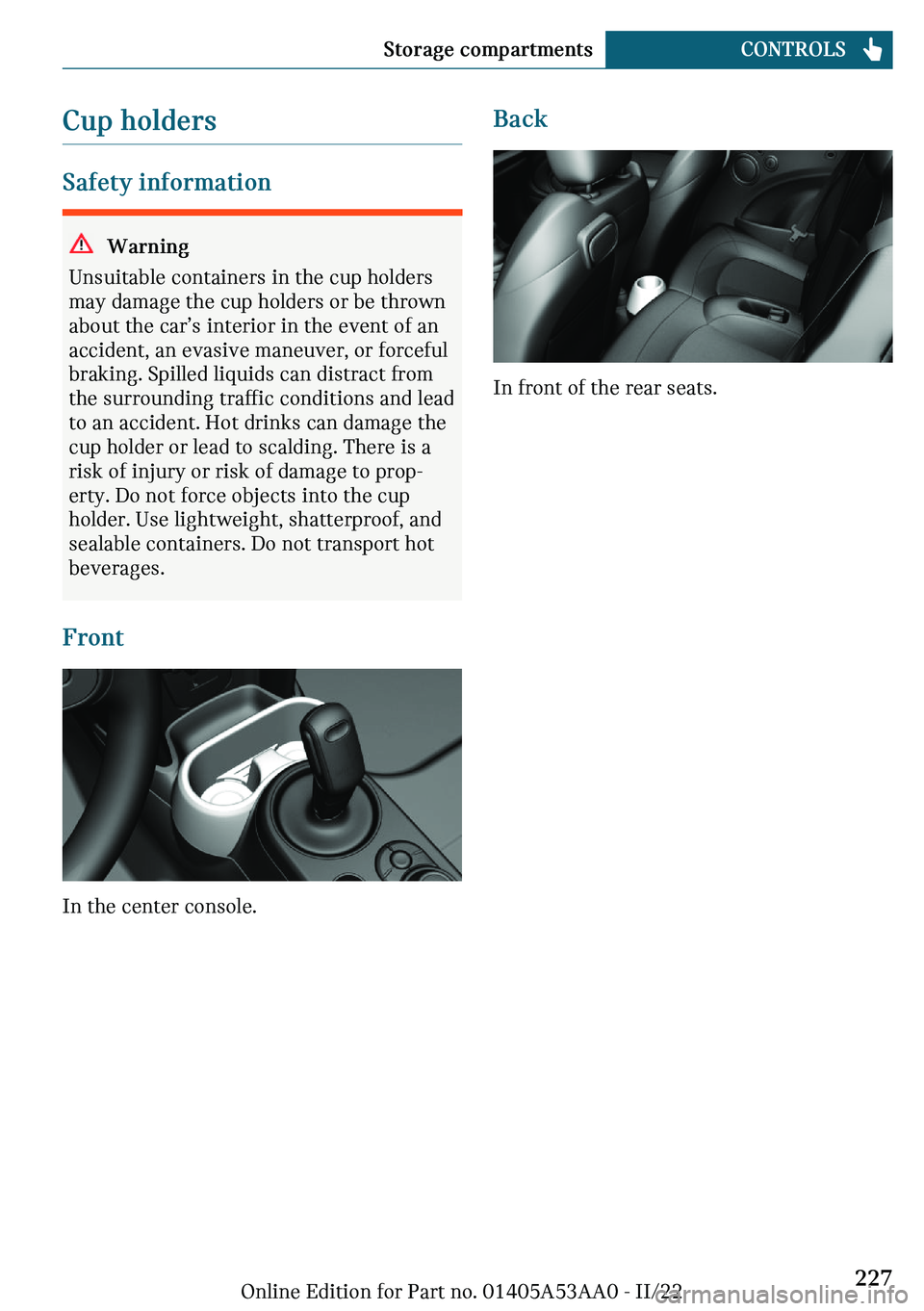 MINI COOPER CONVERTIBLE 2023  Owners Manual �C�