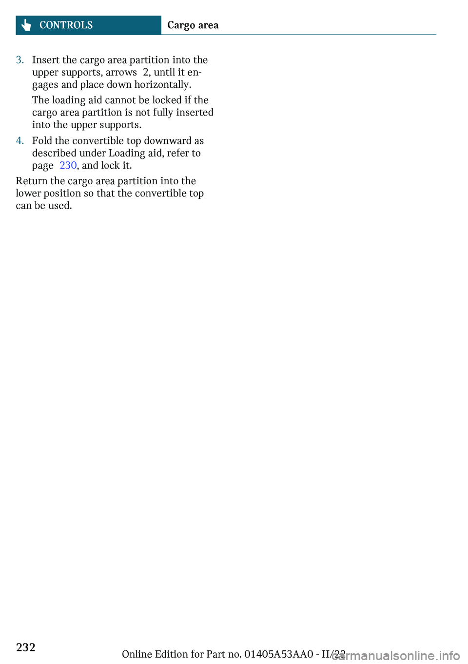 MINI COOPER CONVERTIBLE 2023  Owners Manual c�-�n�