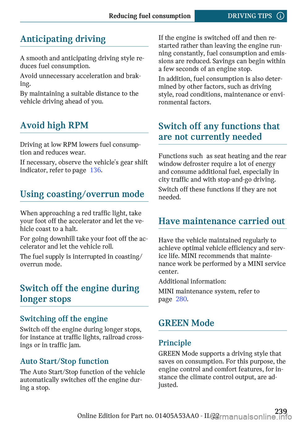 MINI COOPER CONVERTIBLE 2023  Owners Manual ��n�
