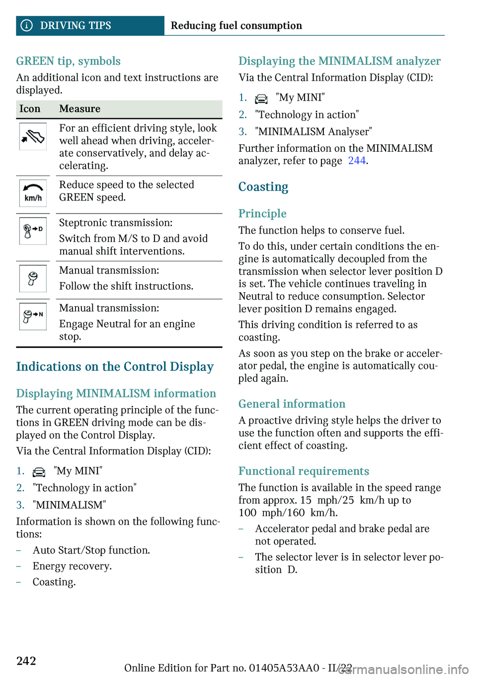MINI COOPER CONVERTIBLE 2023  Owners Manual �G�`���N��