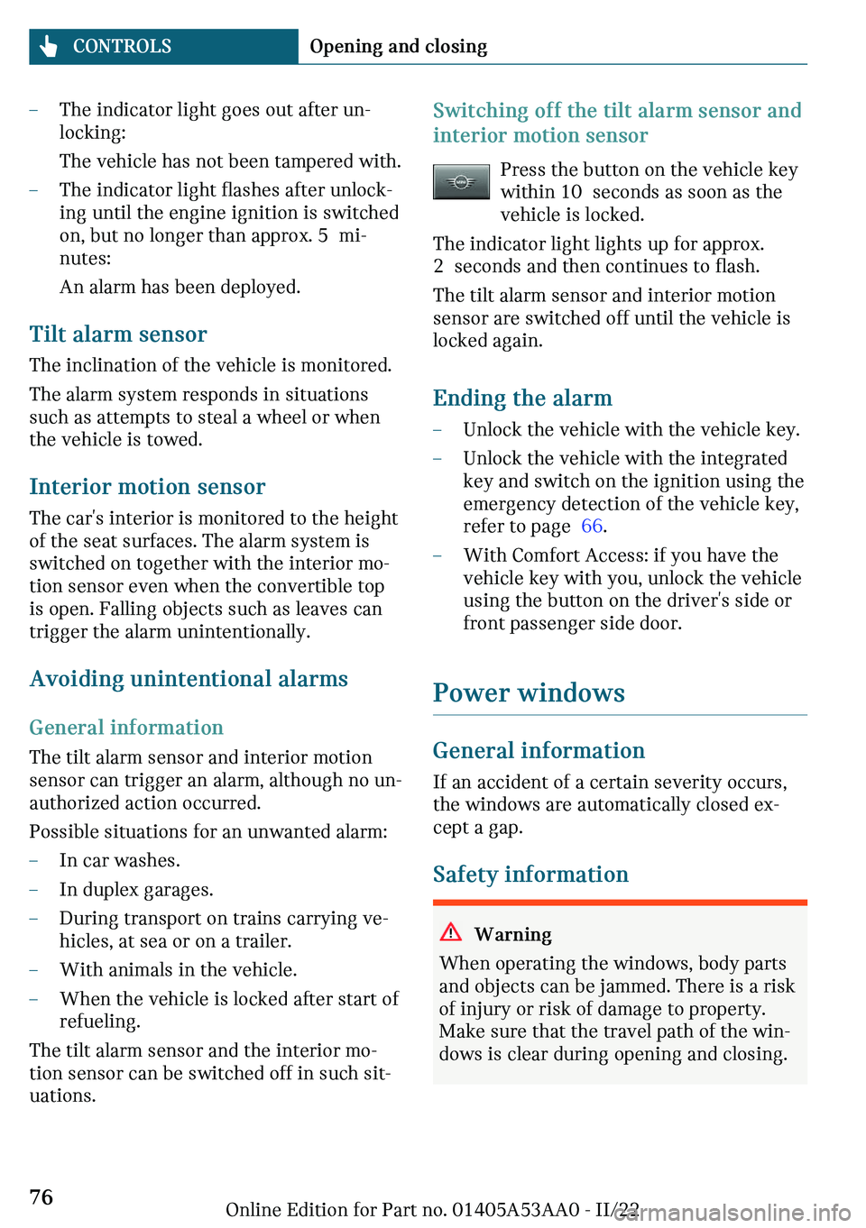 MINI COOPER CONVERTIBLE 2023  Owners Manual 