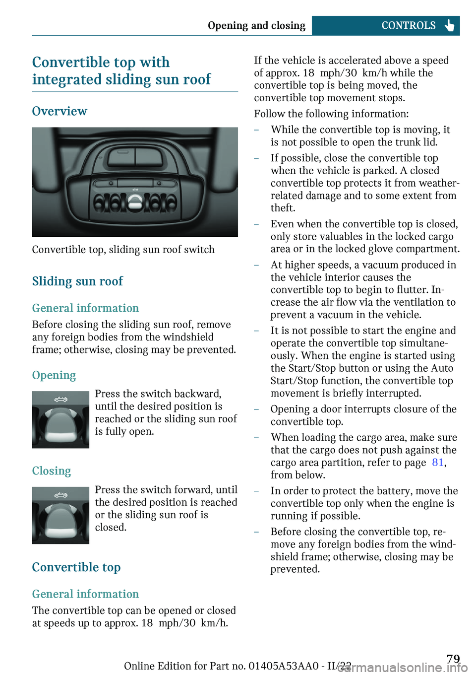 MINI COOPER CONVERTIBLE 2023  Owners Manual �C�