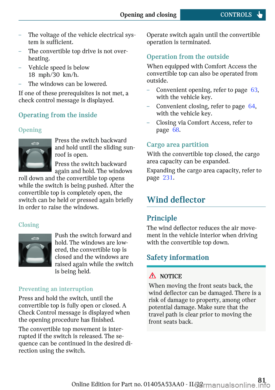 MINI COOPER CONVERTIBLE 2023  Owners Manual 