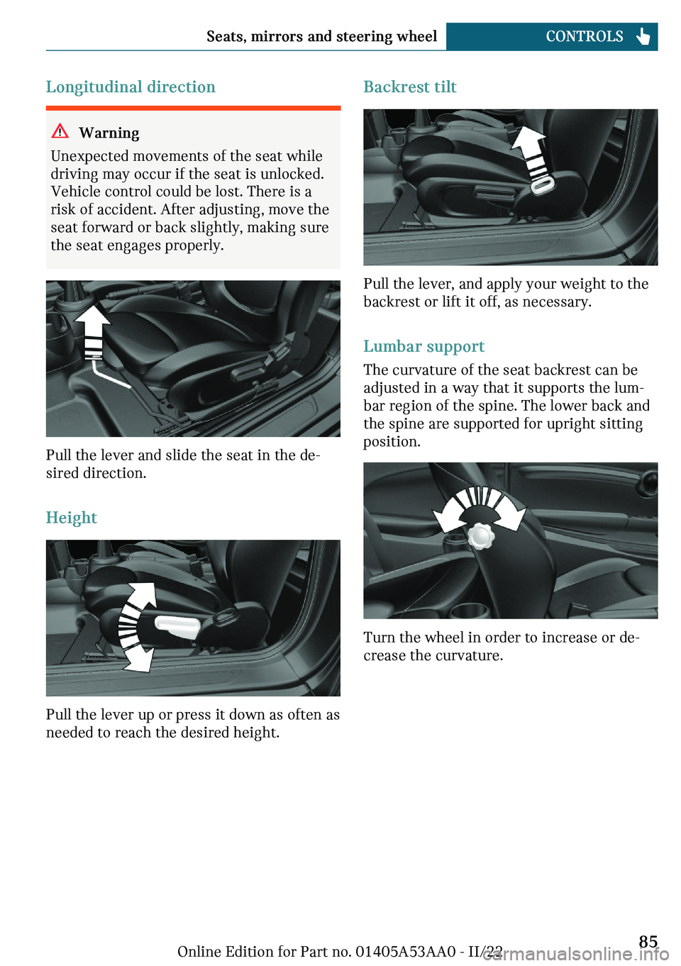 MINI COOPER CONVERTIBLE 2023  Owners Manual �A�