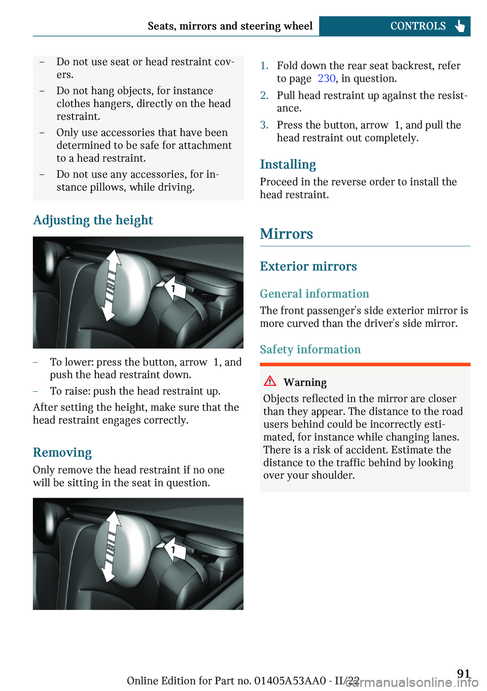 MINI COOPER CONVERTIBLE 2023  Owners Manual 