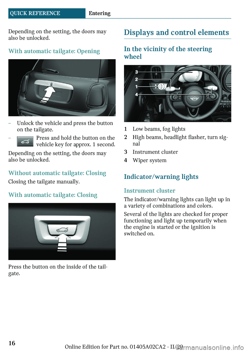 MINI COUNTRYMAN 2021  Owners Manual ��