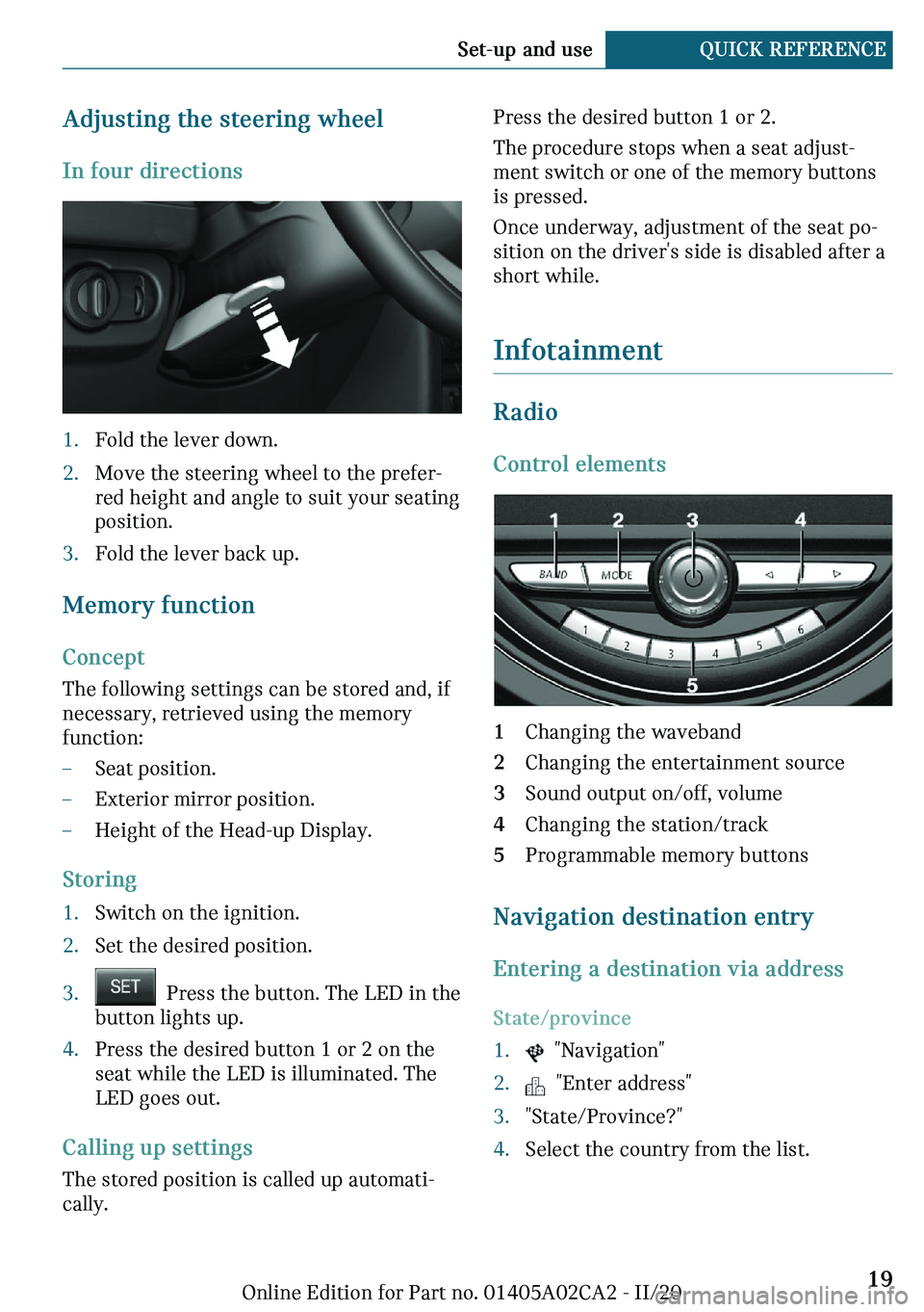 MINI COUNTRYMAN 2021  Owners Manual ��