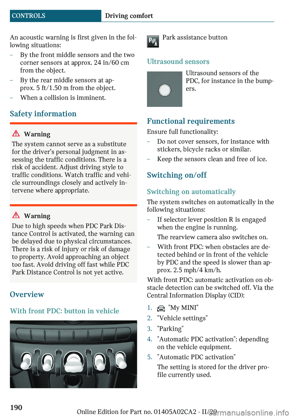 MINI COUNTRYMAN 2021  Owners Manual ��n��