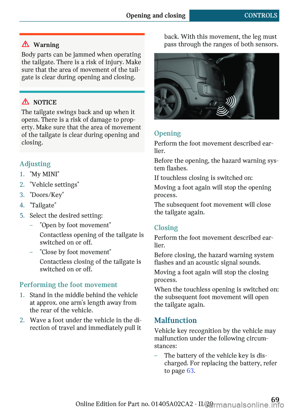 MINI COUNTRYMAN 2021  Owners Manual �W�