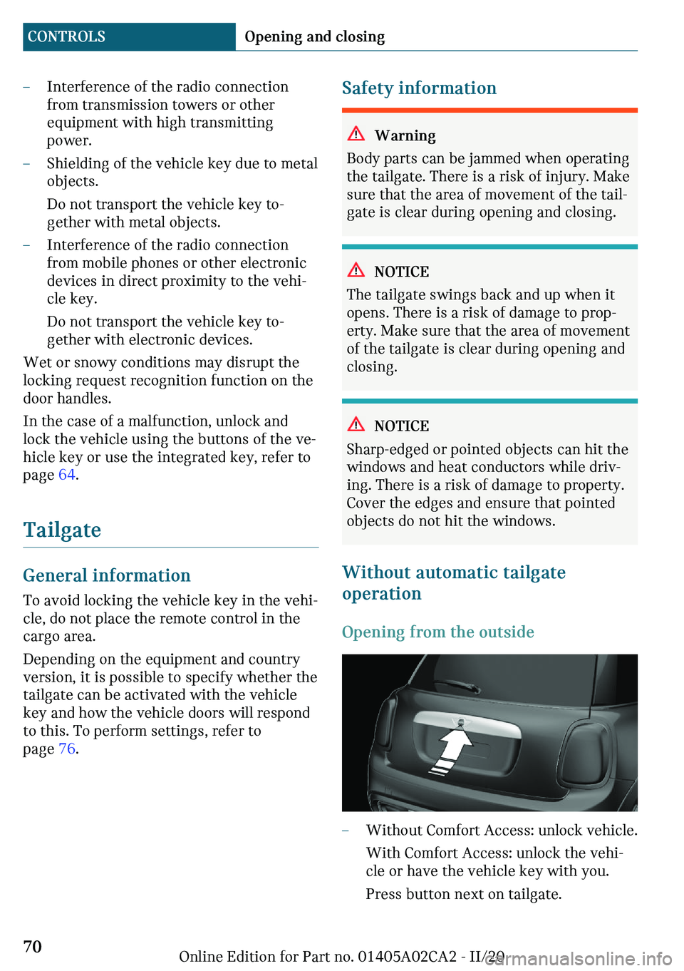MINI COUNTRYMAN 2021  Owners Manual 