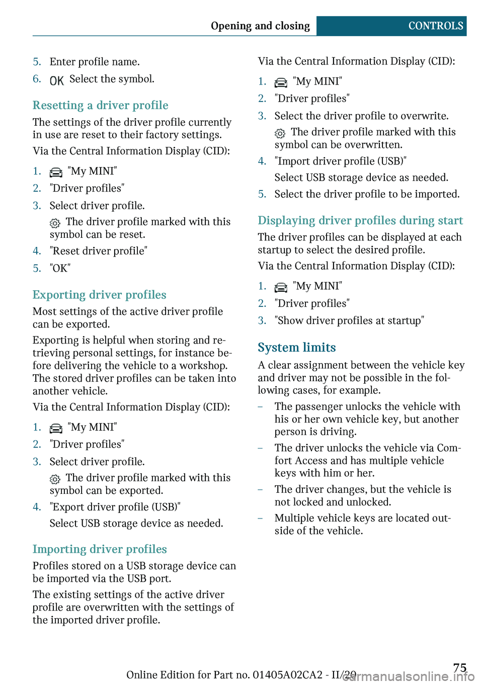 MINI COUNTRYMAN 2021  Owners Manual c��n�