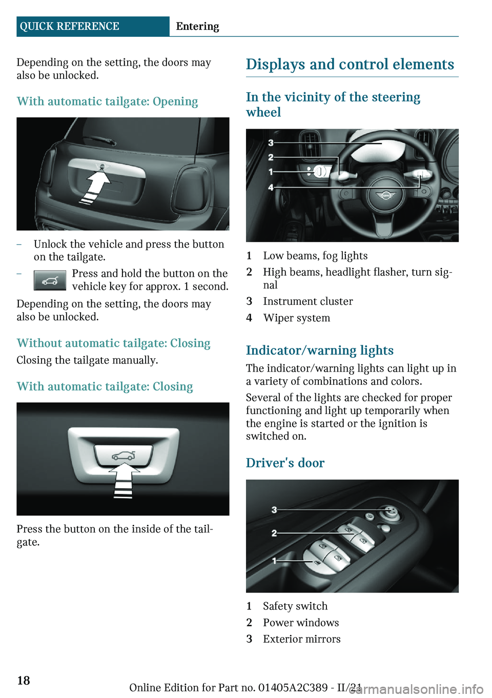 MINI COUNTRYMAN 2022  Owners Manual ��