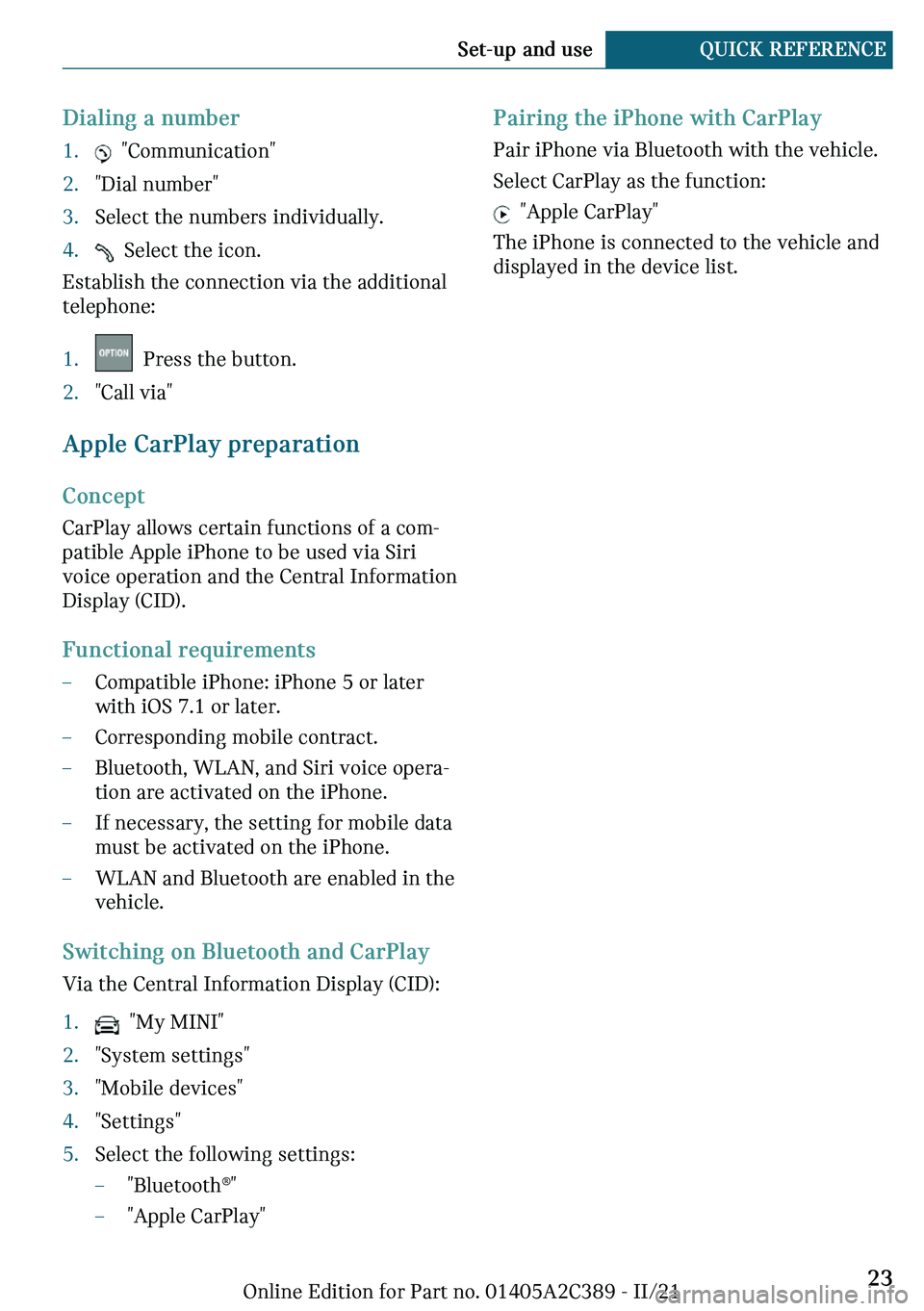 MINI COUNTRYMAN 2022  Owners Manual ��