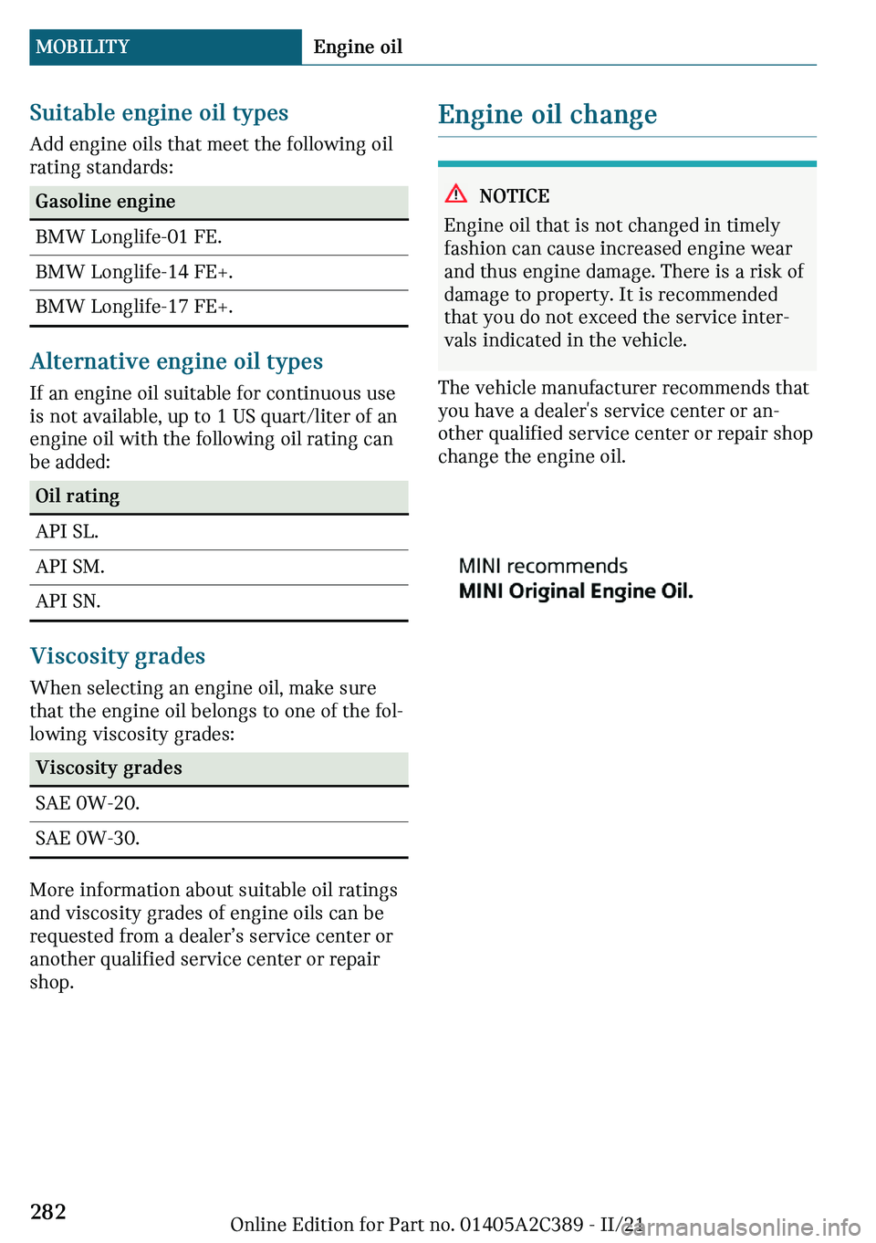 MINI COUNTRYMAN 2022  Owners Manual �d�