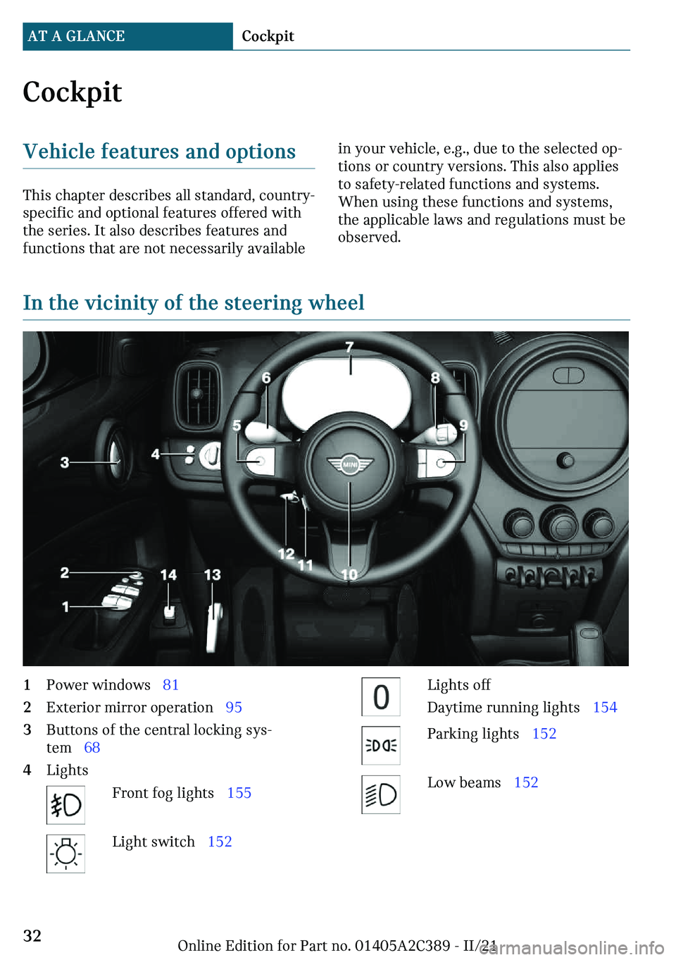 MINI COUNTRYMAN 2022  Owners Manual �C�