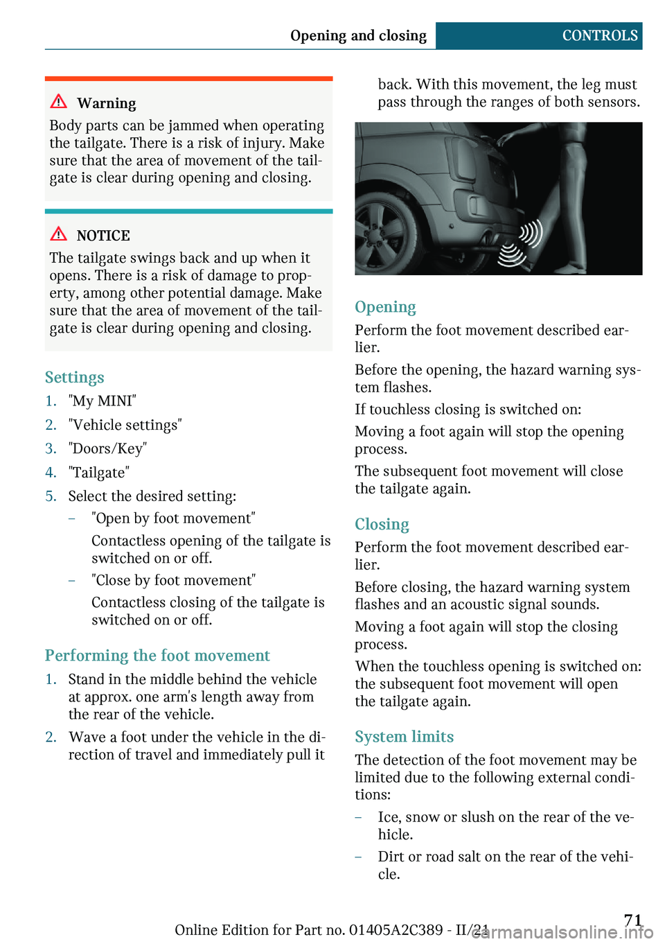 MINI COUNTRYMAN 2022  Owners Manual �W�