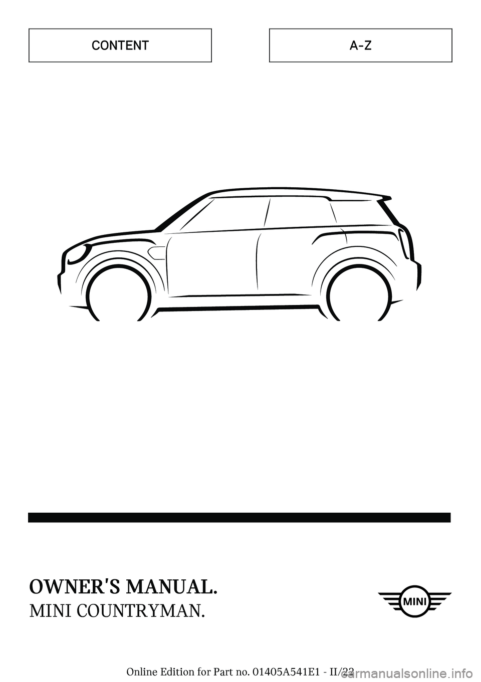MINI COUNTRYMAN 2023  Owners Manual �O�W�N��`