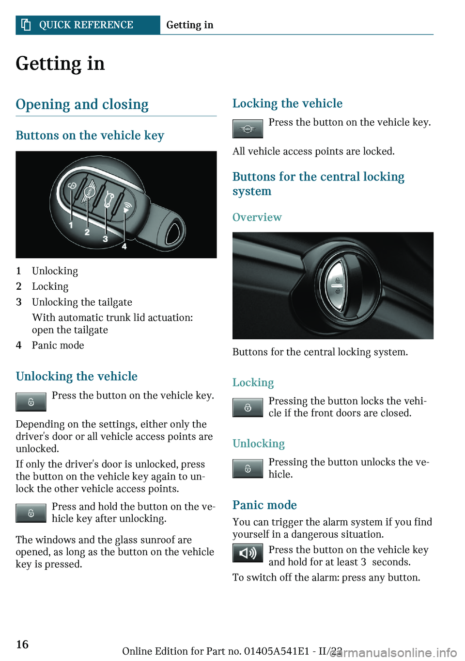 MINI COUNTRYMAN 2023  Owners Manual �G�