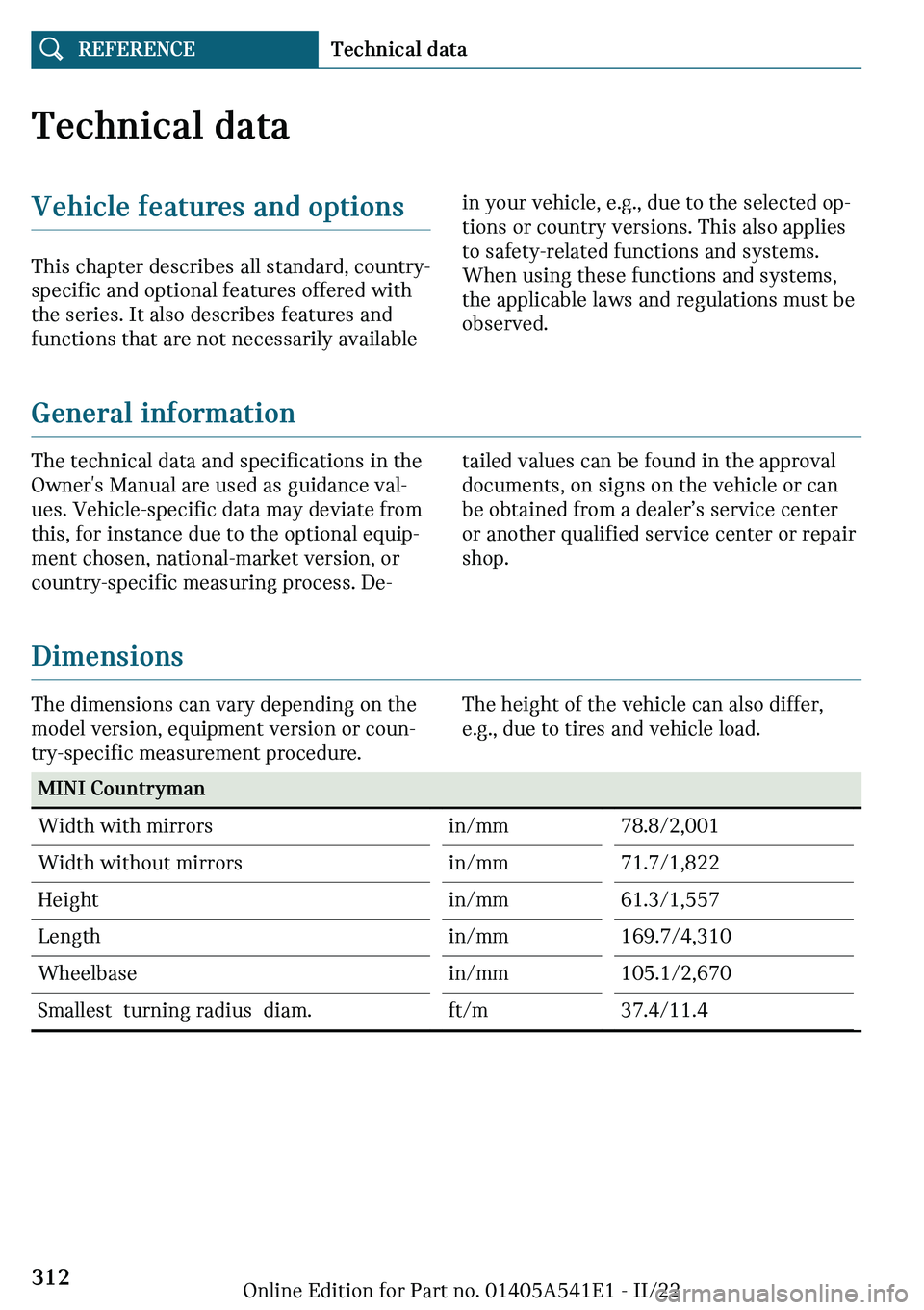 MINI COUNTRYMAN 2023  Owners Manual �m�