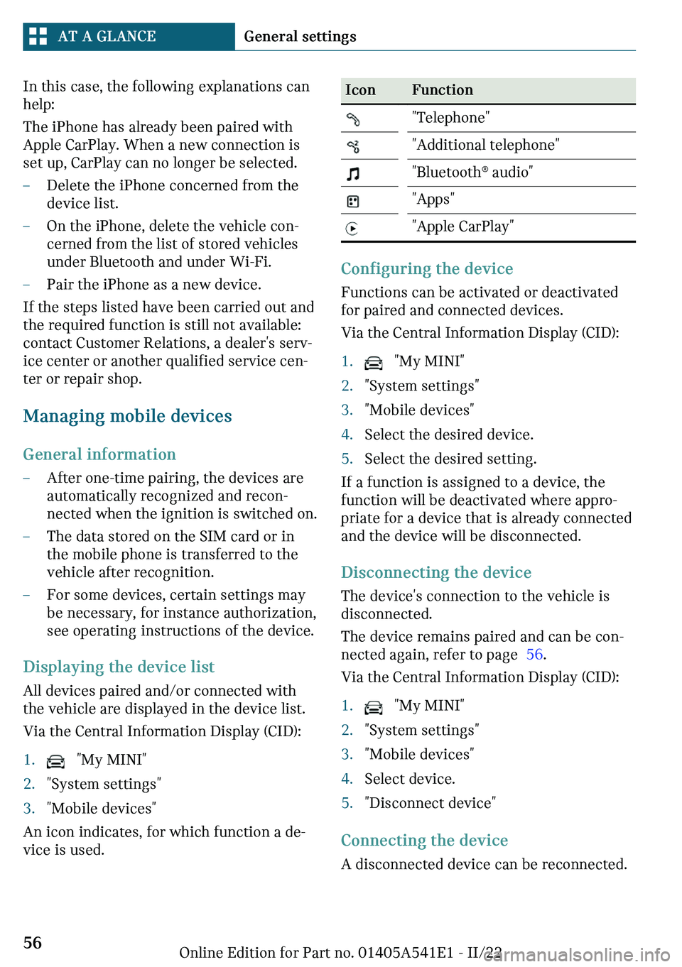MINI COUNTRYMAN 2023  Owners Manual �-�n��