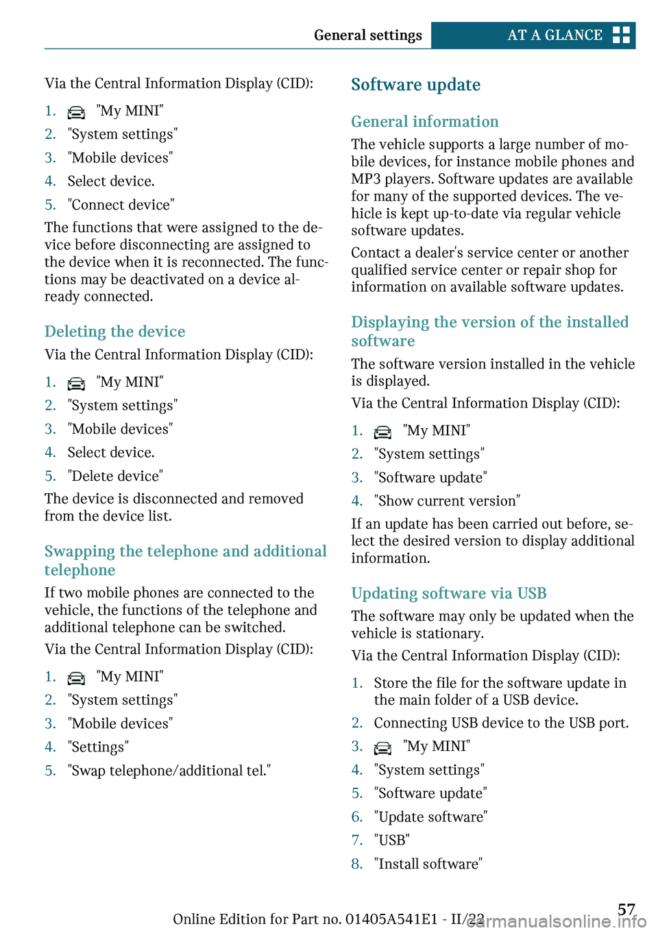 MINI COUNTRYMAN 2023  Owners Manual �V�