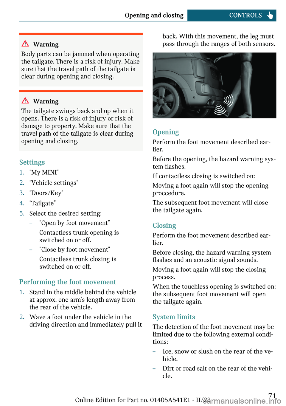 MINI COUNTRYMAN 2023  Owners Manual �W�