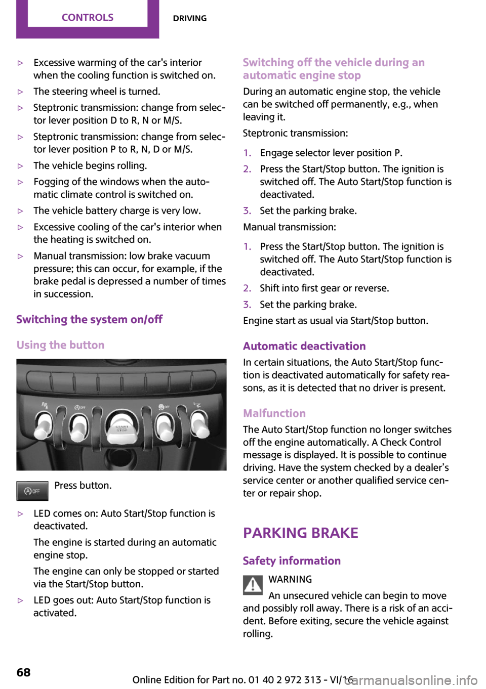 MINI 5 door 2016  Owners Manual 