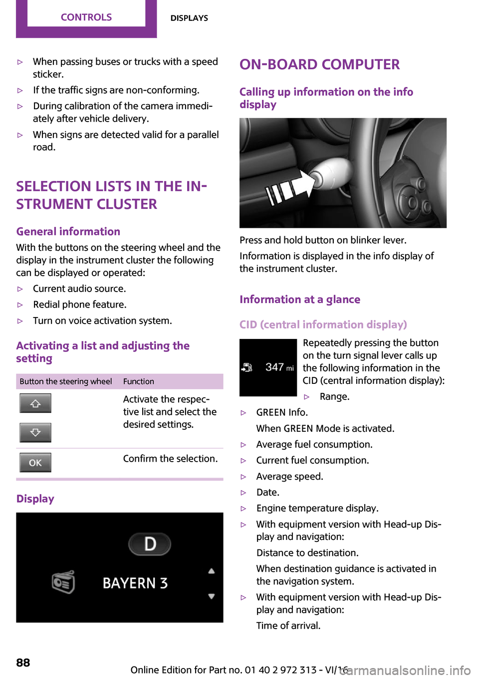 MINI 5 door 2016  Owners Manual 
