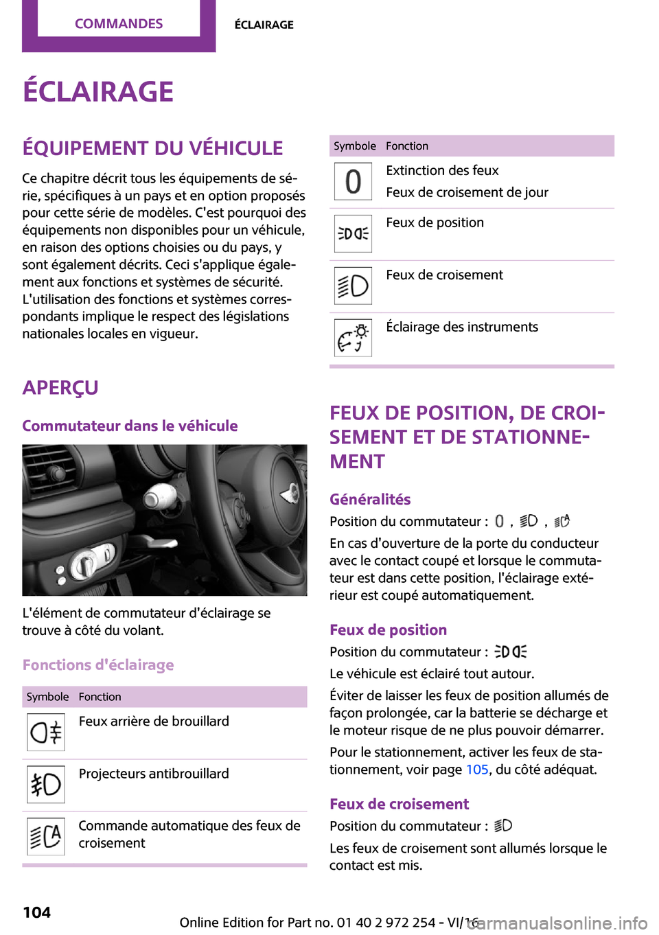 MINI Clubman 2016  Manuel du propriétaire (in French) �