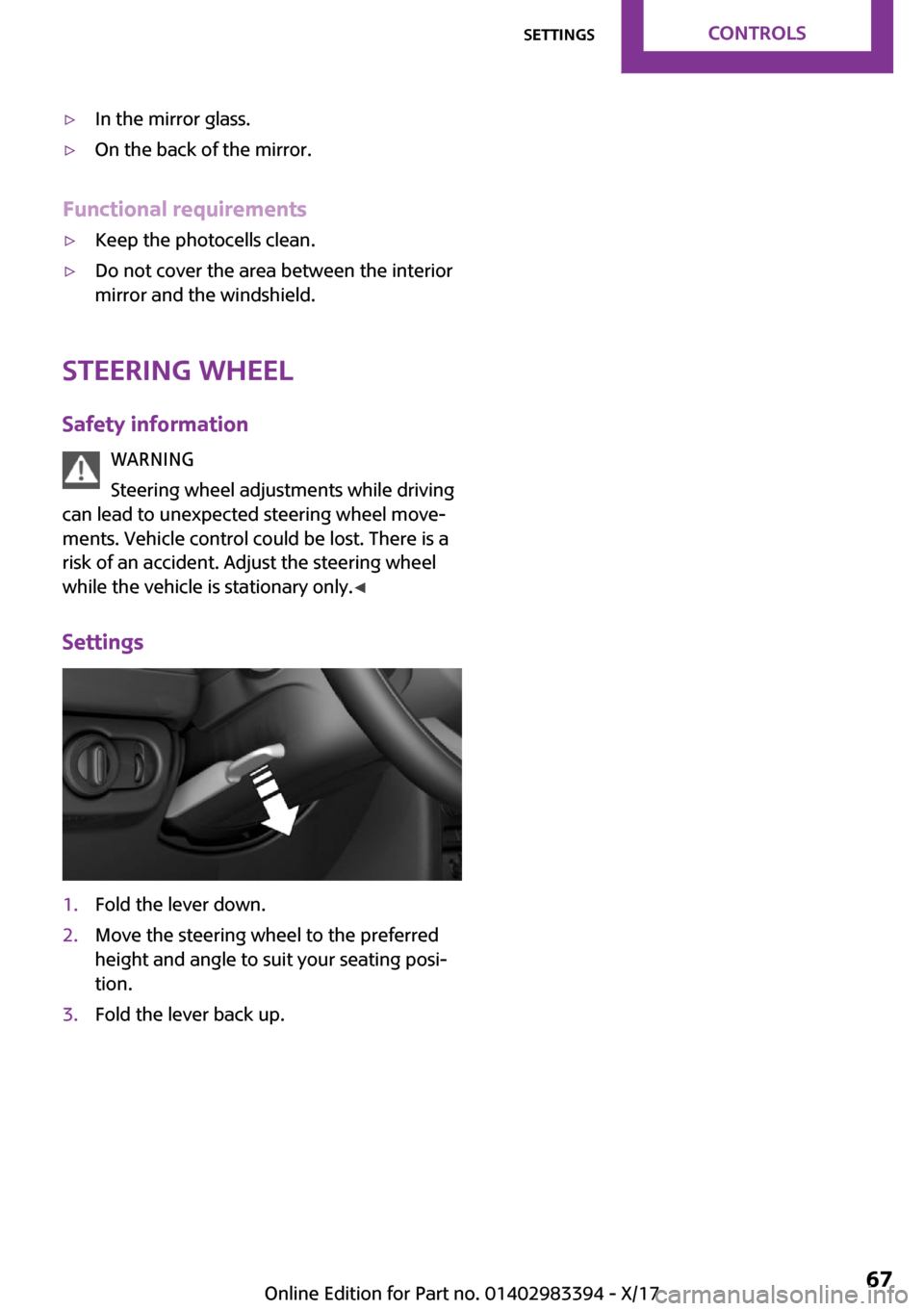 MINI Convertible 2018  Owners Manual 
