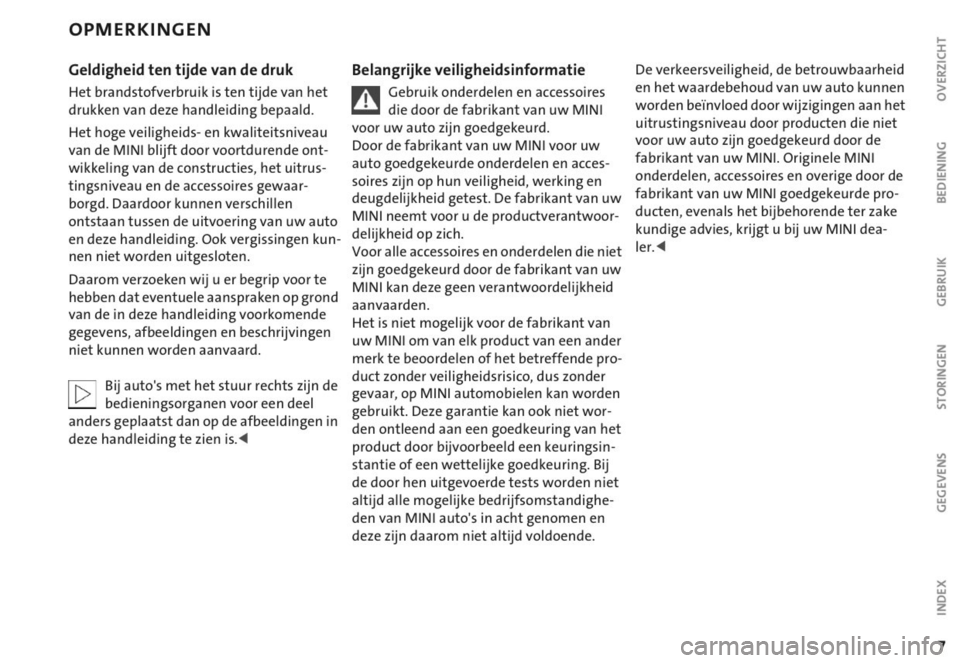 MINI Cooper 2006  Handleiding (in Dutch) 