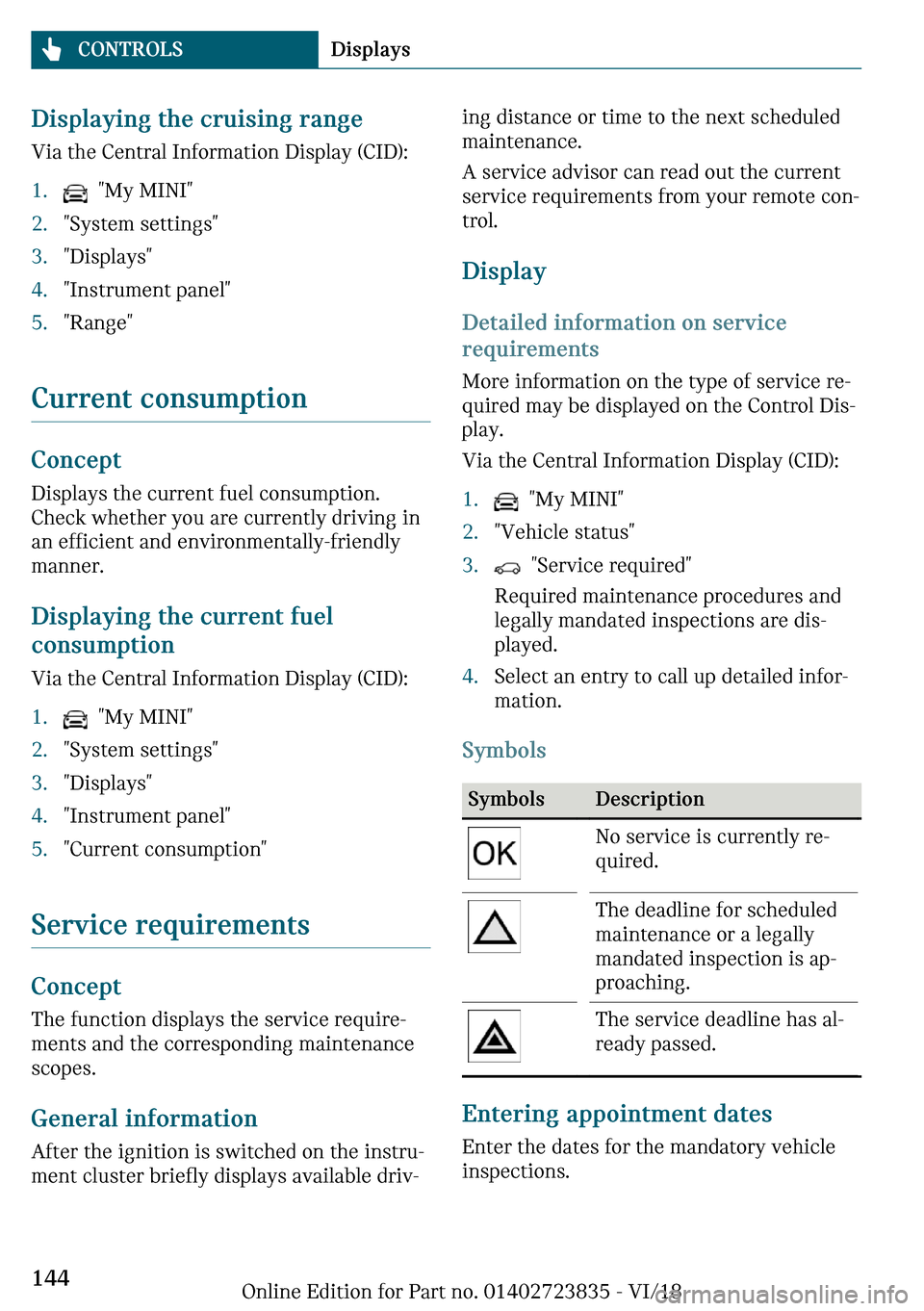 MINI Countryman 2019  Owners Manual ��