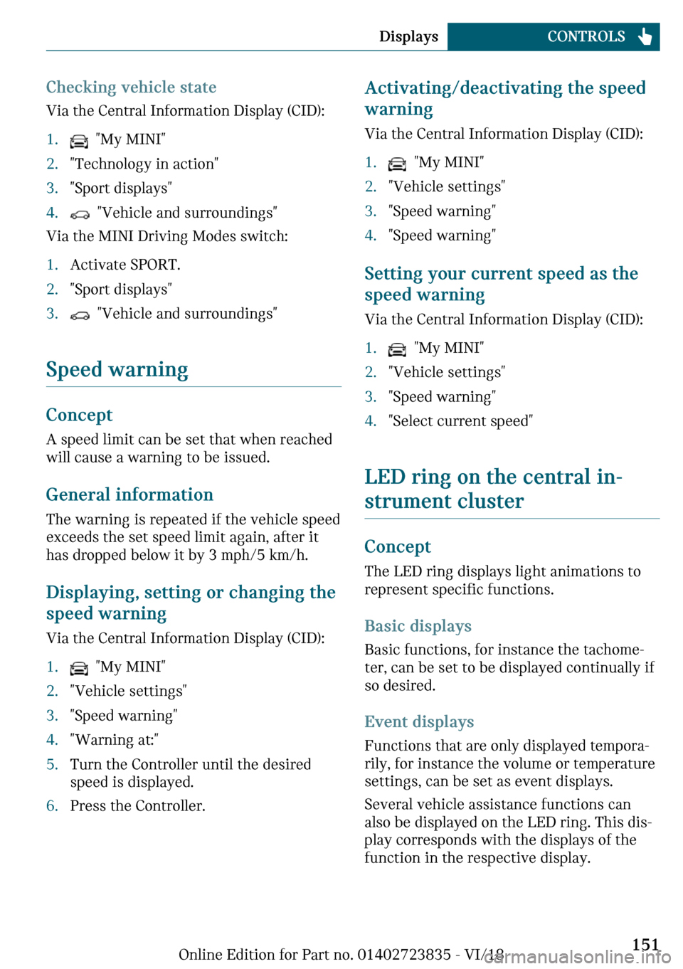 MINI Countryman 2019  Owners Manual �C�