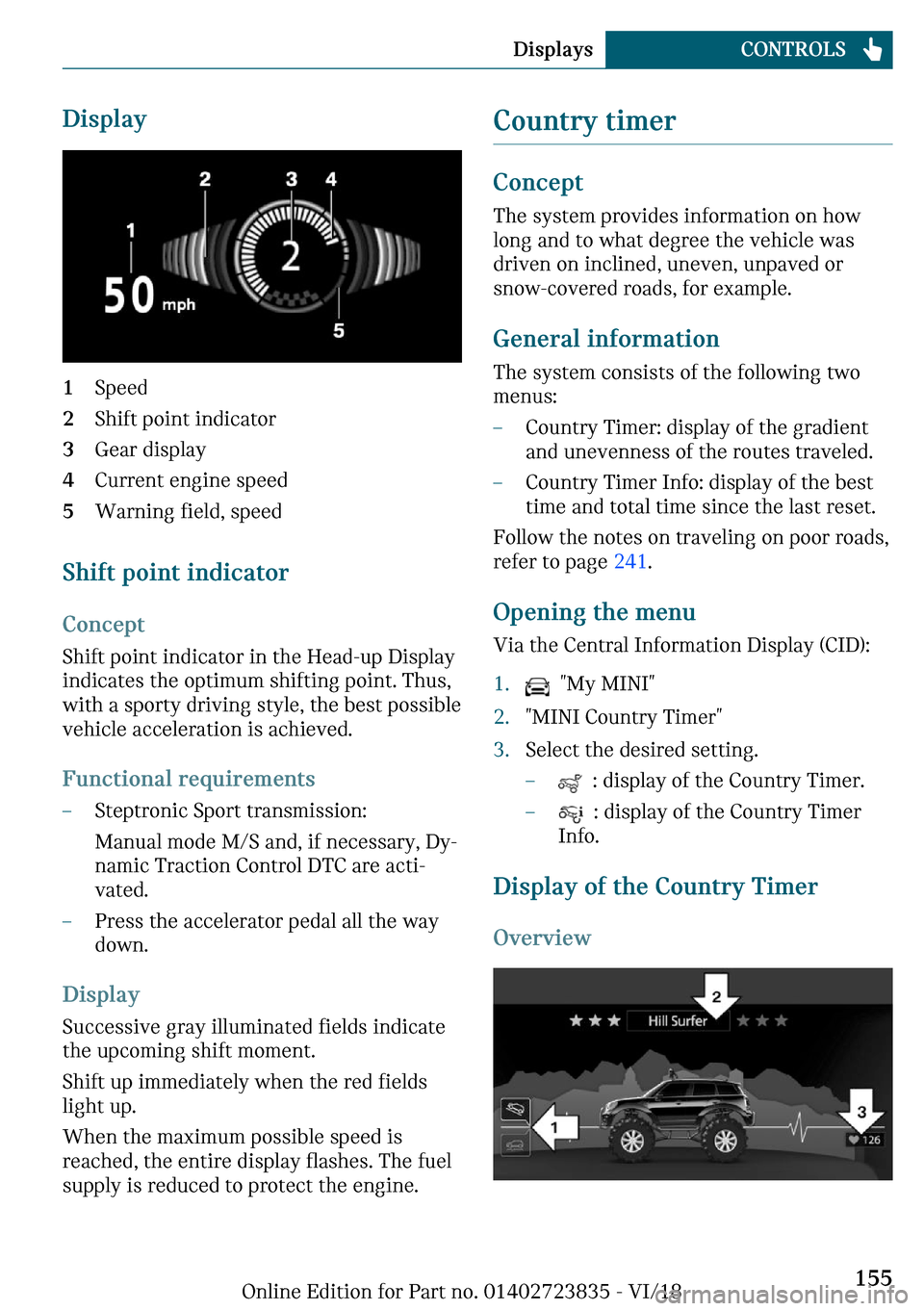 MINI Countryman 2019  Owners Manual ��