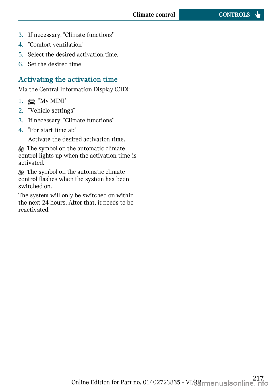 MINI Countryman 2019  Owners Manual c�-�f��n�
