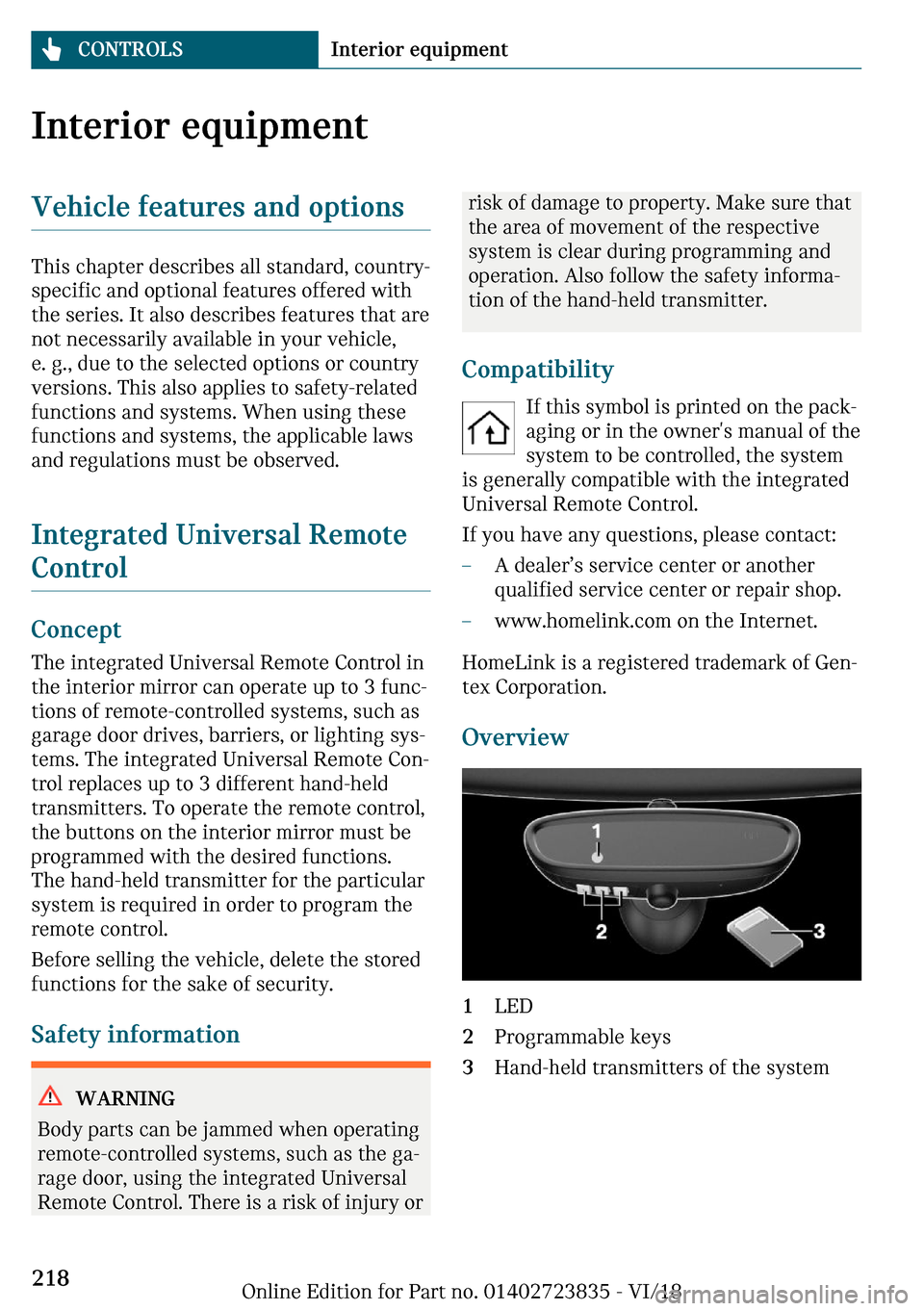 MINI Countryman 2019  Owners Manual �-�n�